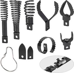 Drain Snake Drill Attachment,Cutter and Auger Set,Used in 50-100FT AC Drain Clea