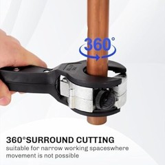 Compact 2-in-1 Ratcheting Tubing Cutter for Cutting Copper & PVC Pipes