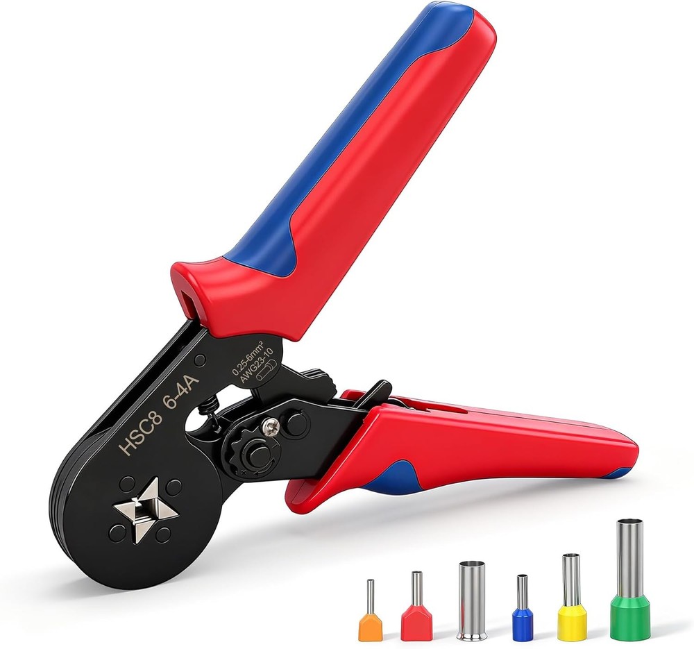 Baomain HSC8 6-4 Self-Adjustable Crimping Tool &ndash; Square 4-Sided Crimps for 23-10