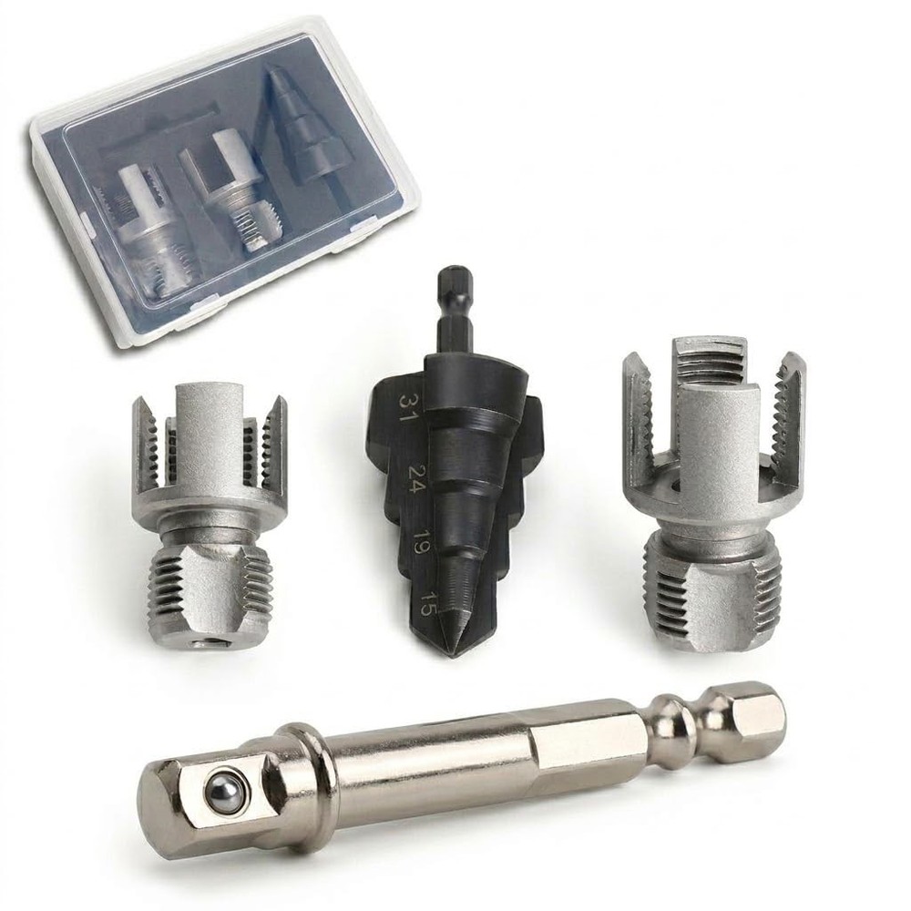 PVC Pipe Threader Kit, Threading Tool for 1/2&Prime; & 3/4&Prime; PVC/PPR Plastic&hellip;