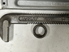 ALUMINUM PIPE WRENCH 14&Prime; (ALUMINUM HANDLE, STEEL JAWS) straight pipe wrench