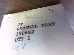 GENERAL ELECTRIC 15D6G2 COIL / RENEWAL PART &ndash; 115V, 60Hz &ndash; NEW SURPLUS