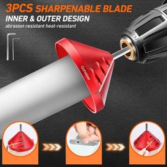 2-in-1 PVC Deburring Tool & Chamfer Tool for Pipe Reaming, OD 0.75&Prime;-4.6&Prime; ID 0.92