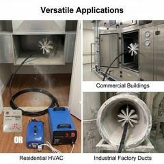 Portable 2&Prime;-40&Prime; HVAC Duct Cleaning Machine 49ft Flexible Shaft w Rotating Brush