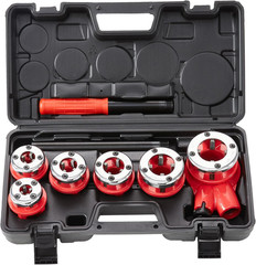Ratchet Pipe Threader Kit with 6 Dies, 1/4&Prime; NPT to 1-1/4&Prime; NPT Ratcheting Pipe Th