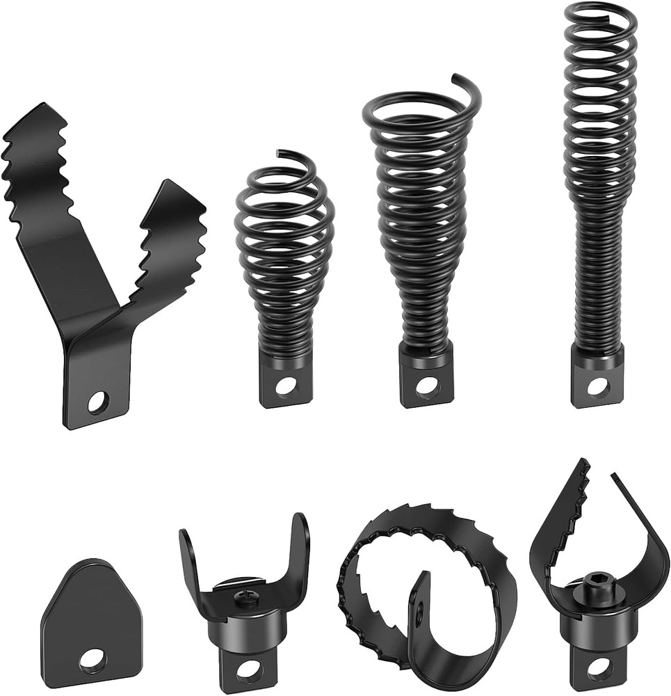Drain Snake Drill Attachments,8-Piece Drain Cleaner Combination Cutter Heads,&hellip;