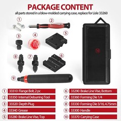 For Creating Single/Double Flares on 3/16&Prime; & 1/4&Prime; Tubing 33260 Flaring Tool Kit