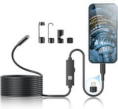 16FT Pipe Inspection Camera Endoscope Video Sewer Drain Cleaner Waterproof Snake