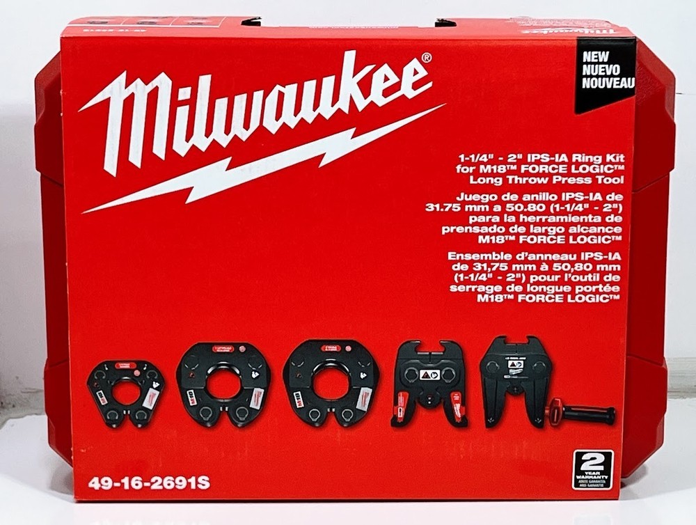 Milwaukee 49-16-2691S 1-1/4&Prime;-2&Prime; IPS-IA Press Ring Kit