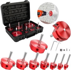 PVC Pipe Reamer Set, 9-Piece Fitting Saver for SCH40, Aluminum with 2 Blades-USA