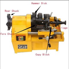 220V 1/2&Prime;-2&Prime; Electric Pipe Threader Machine 750W Multifunctional Power Pipe Cutt