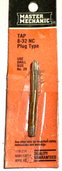 #8- 32 NC Plug Tap MASTER MECHANIC 119 214 MM119214 WPB 98 $10.00