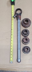 Free Ship Option READ RIDGID Pipe Threading Ratchet Head Handle 4 Dies 1&Prime; &frac34;&rdquo; &frac12;&rdquo;
