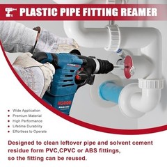 8pcs PVC Pipe Reamer Set Plastic Fitting for 1/2 Drills PPR75 PPR100 PPR125