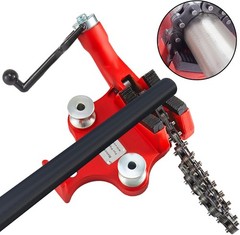 Mophorn Chain Pipe Vise, 1/8‑5 Capacity, Heavy‑Duty Cast Iron, Crank Handle