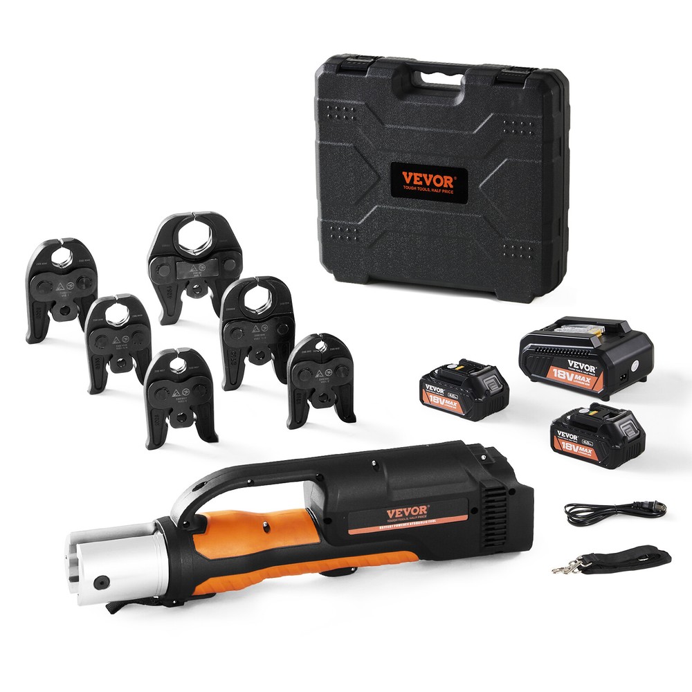 1/2&Prime;-2&Prime; Pro Press Tool 18V with 6 Pro Press Jaws 2pcs 4AH Battery Fast Charger