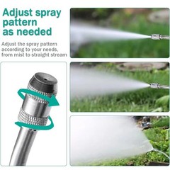 Adjustable Nozzle Spray Wand 44 Inch Stainless Steel Built In Shut Off Valve