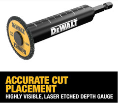 DEWALT Impact Connect Pipe Cutter, PVC Cutter, Diamond Grit Cutting Wheel (DWAIP