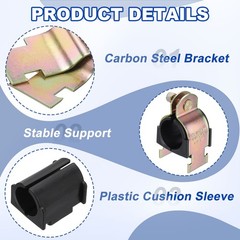 10 Pcs Rubber Cushion Strut Clamps, 1-3/8&Prime; OD Carbon Steel Pipe Strut Clamp