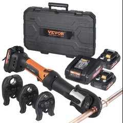VEVOR Press Tool 18V Electric Pipe Crimping Tool for 1/2&Prime; 3/4&Prime; 1&Prime; Copper Pipes