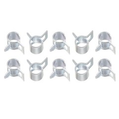 Spring Hose Clamp, 50pcs 65Mn Steel 5mm Low Pressure Air Clip, Zinc Plated