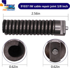 91037 IW Cable Repair Coupling 3/8-Inch Compatible with RIDGID Drain Cleaning Ca