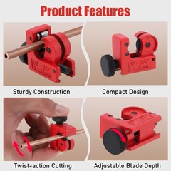 2 Pack Tubing Cutter, 1/8-inch to 5/8-inch Tube Cutter for Copper, Brass, Alu&hellip;