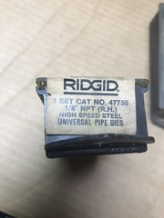 Ridgid Pipe Dies Set 47755 Fits 515