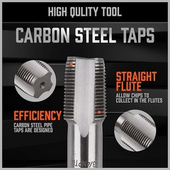 HORUSDY 6-Piece NPT Pipe 1/8&Prime;, 1/4&Prime;, 3/8&Prime;, 1/2&Prime;, 3/4&Prime; and 1&Prime;, Black&rdquo; or &ldquo;Gray