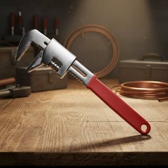 10 Inch Pipe Wrench Adjustable-Type 10-Inch Pipe Wrench Gripping and Turning