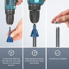 All Thread Deburring Tool, Bolt Deburring Tool, Quick Release 1/4&Prime; Hex Shank &hellip;