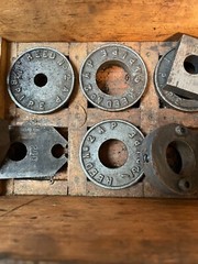 Vintage REED Mfg. Co. Pipe Die Threader Set No. 2 AP Dies and Wood Box