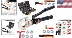 Compact Copper Pipe Crimping Tool with Rotatable Head