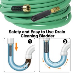 3PCS Drain Cleaning Tool 1-6in Pipe Bladder Kit 40-80 PSI for Sink Shower Sewer