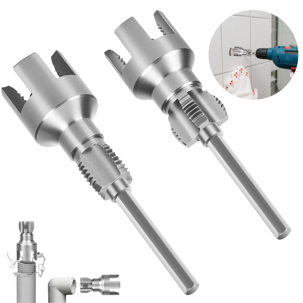 2X 1/2&Prime; 3/4&Prime; Integrated Internal/External Pipe Threader Tool for Electric Drill