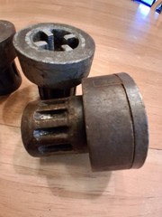 TOLEDO PIPE THREADER DIES (4 Pcs) 1/8 in &ndash; 1/4 in &ndash; 3/8 in &ndash; 1/2 in USA