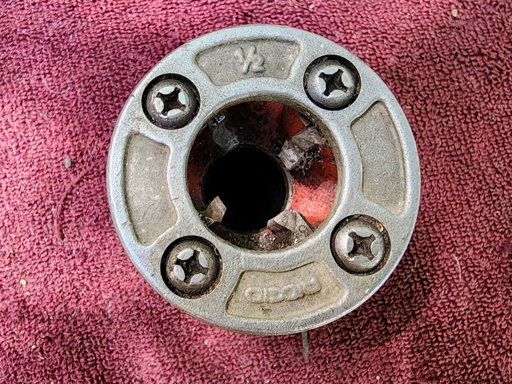 RIDGID 00-R 1/2&rdquo; Die Head, Chipped Teeth