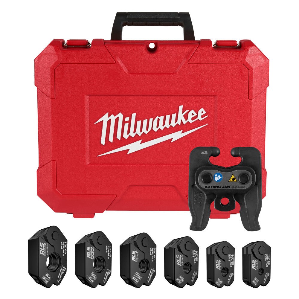 Milwaukee 1/4 Inch &ndash; 7/8 Inch Rls Pivoting Press Ring Kit For M12 Force Logic