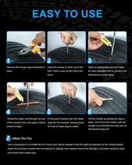Tire Repair Kit with Plugs, Tire Plug Kit Heavy Duty Professional for Car, AT&hellip;