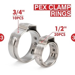PEX Clamp Tool Kit 3 8-1 w Rings & Tubing Cutter &ndash; All-in-one Crimping Set
