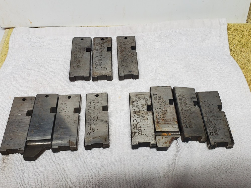 Ridgid 50960 Beveling Dies 1144 Guide and 1079 cutting 37 1/2 degree two + sets