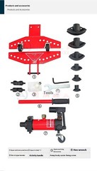 SWG-25 Small Manual Hydraulic Pipe Bender Bending 90 Degrees Steel Pipe 10-25mm