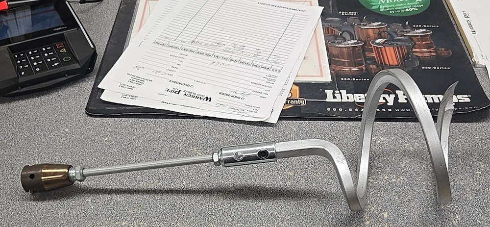 RIDGID T-312 6&Prime; CORKSCREW ATTACHMENT FOR K-1000 RODDER MACHINE (62105) BRAND NEW