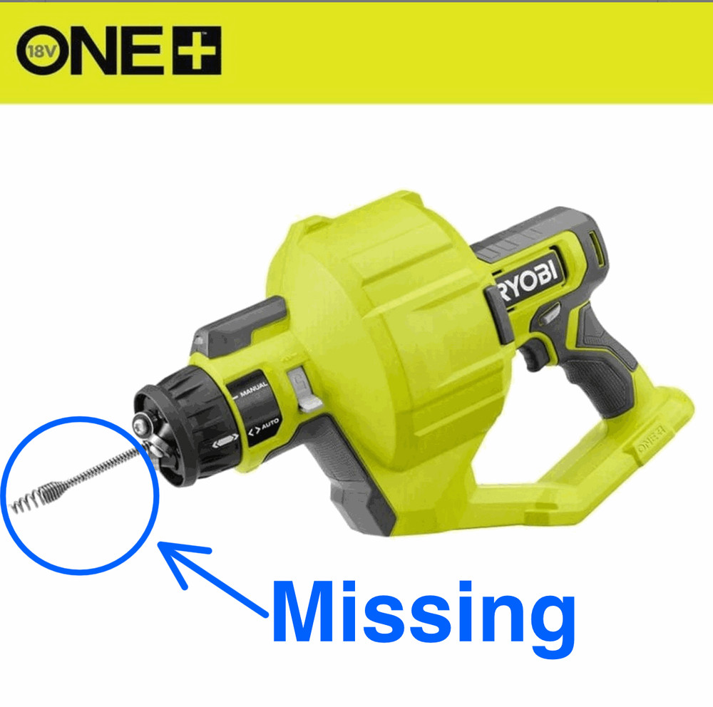 RYOBI ONE+ 18V Cordless Drain Auger with LED Light, Auto Feed/Retract