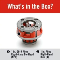 RIDGID 37395 Model 12-R Hand Threader Die Head Alloy Right-Handed NPT Die Head