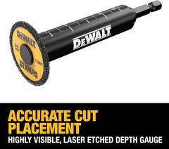 Impact Connect Pipe Cutter, PVC Cutter, Diamond Grit Cutting Wheel (DWAIPCIR)