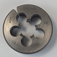 Ridgid 00-RB 3/4&Prime; inch &ndash; 10 N.C. Round Split Bolt Die NOS