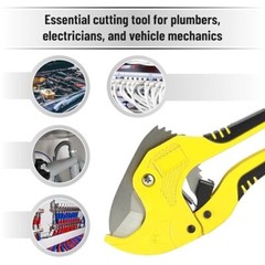 PVC Pipe Cutter 1-5/8&Prime; Ratchet Pipe Cutter Tool for PVC PEX Tubing Cutting SK5 B