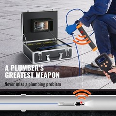 Sewer Camera Pipe Inspection Camera 7&Prime; 1000TVL Camera 100ft w/Locator 512Hz