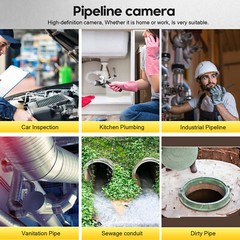 1000TVL Drain Sewer Camera 512hz Self-leveling DVR Pipe Inspection Camera 20m